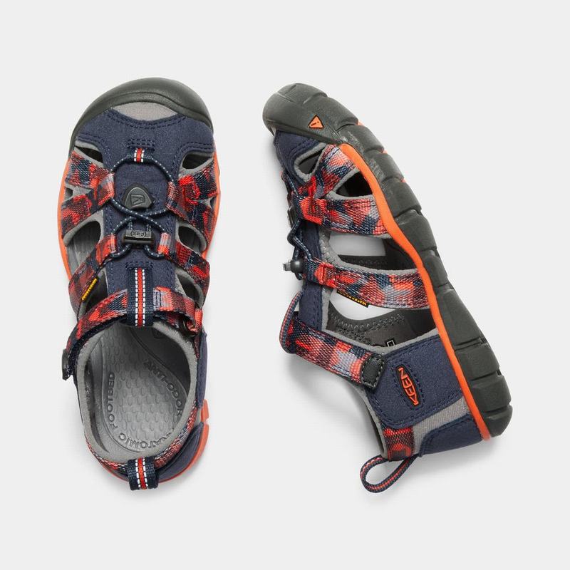 Sandalias Keen Seacamp II Cnx Para Niños Azul Marino/Naranjas - Sandalias Keen Mexico (369510-XVZ)